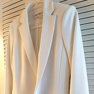 Calvin Klein white woman blazer size 2